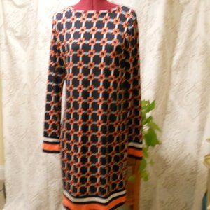 Michael Michael Kors L/S Geometric Dress M Shift